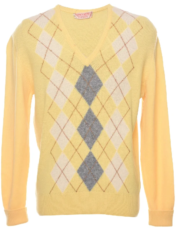 Jaeger Argyle Jumper - L