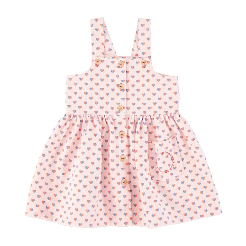 PIUPIUCHICK LIGHT PINK W/ HEARTS JUMPER