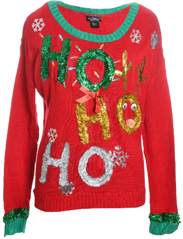 Red Christmas Jumper - L