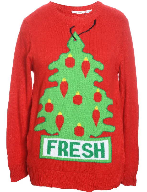 Red Christmas Jumper - S