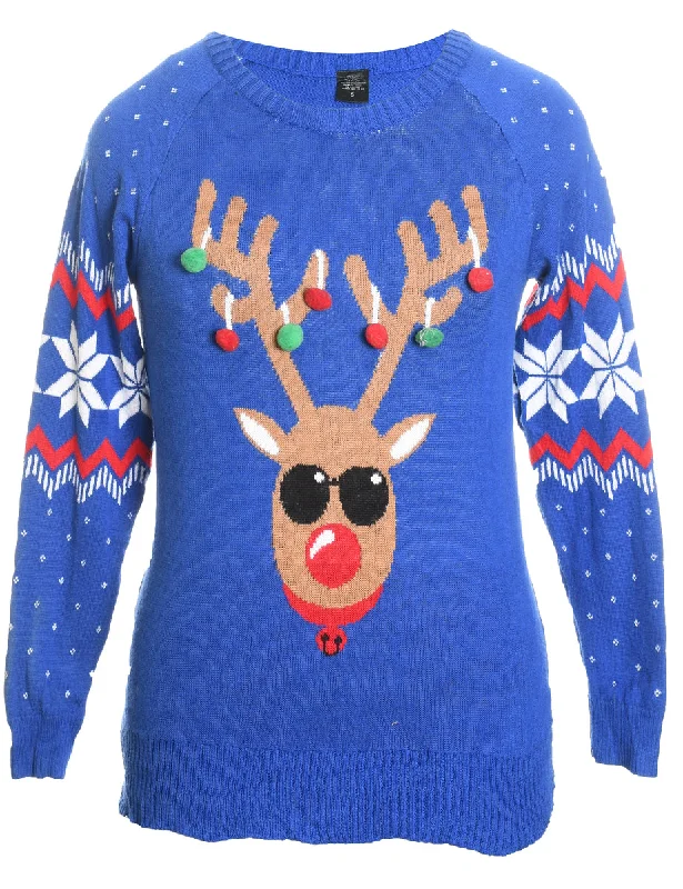 Reindeer Christmas Jumper - S