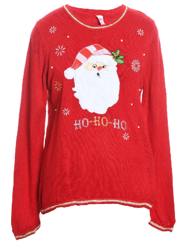 Santa Claus Christmas Jumper - L