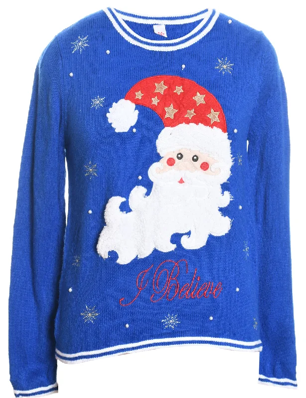 Santa Claus Christmas Jumper - M