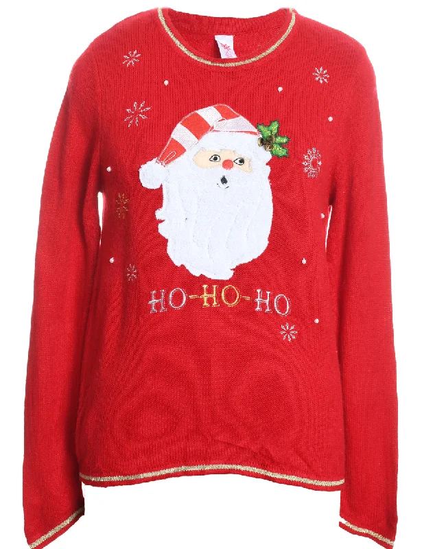 Santa Claus Christmas Jumper - M