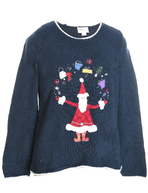 Santa Claus Christmas Jumper - M