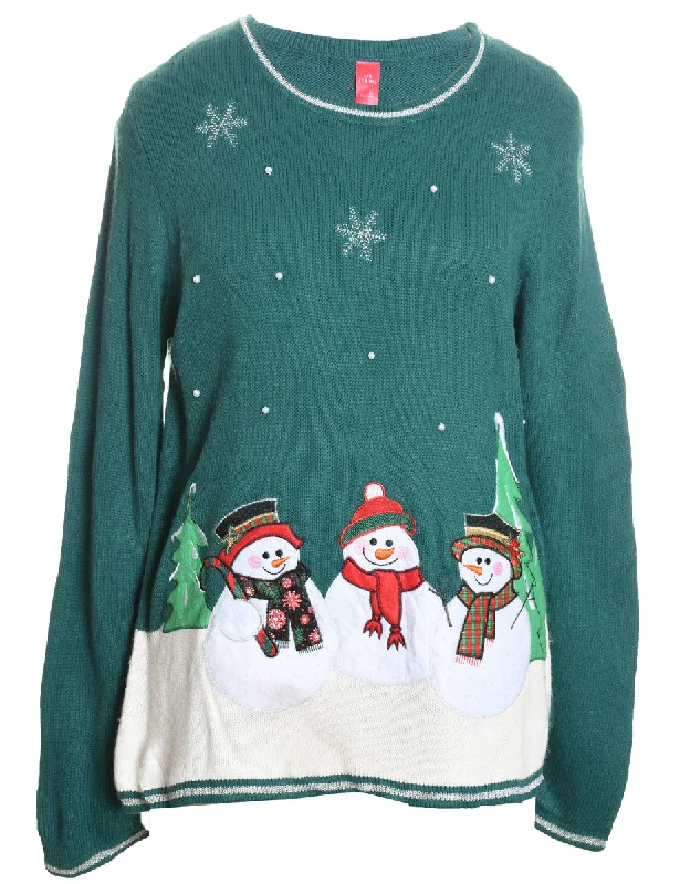 Snowman Christmas Jumper - L