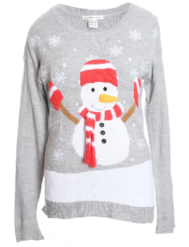 Snowman Christmas Jumper - L