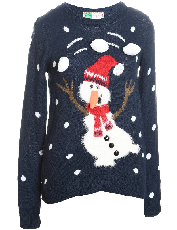 Snowman Christmas Jumper - M