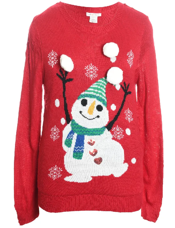 Snowman Christmas Jumper - M