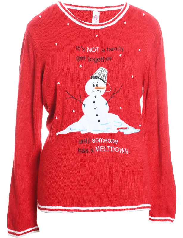 Snowman Christmas Jumper - XL