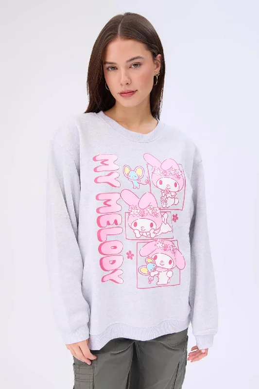 My Melody Graphic Crew Neck Sweatshirt