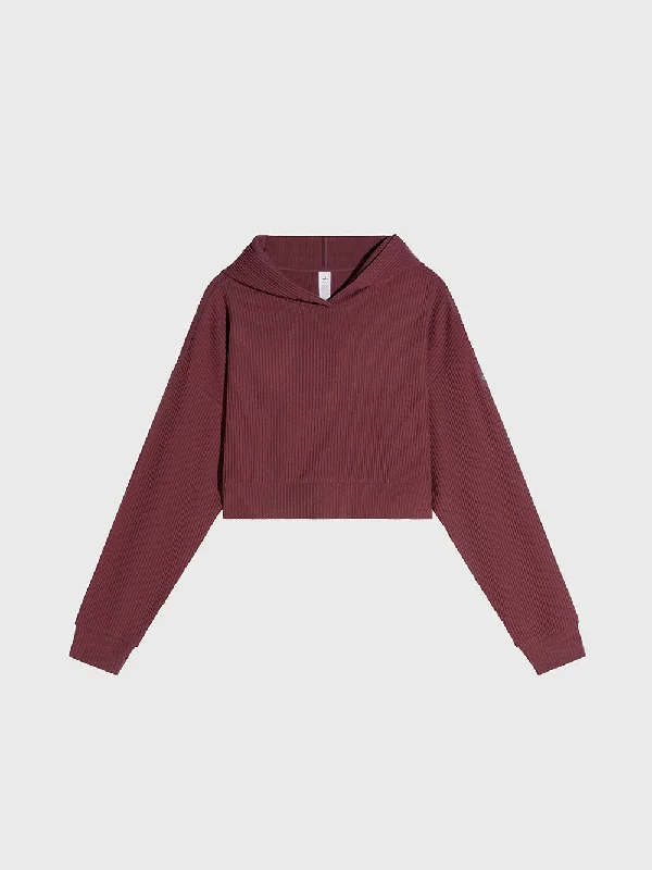 ALO BURGUNDY TRUFFLE MUSE HOODIE