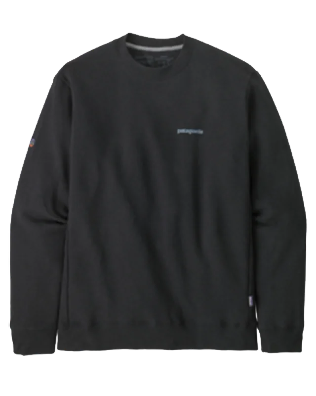 Patagonia Fitz Roy Icon Uprisal Crew Sweatshirt - Ink Black