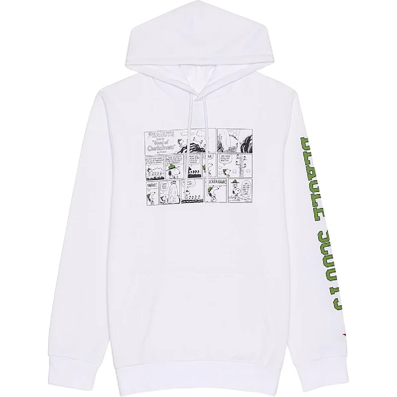 Peanuts Womens Cotton Blend Fleece Hooded Sweatshirt