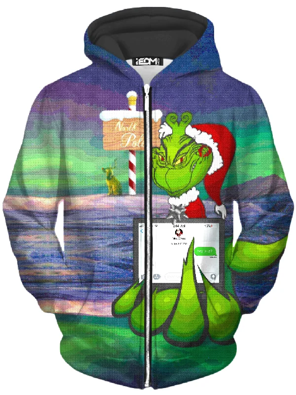 Savage Grinch Unisex Zip-Up Hoodie