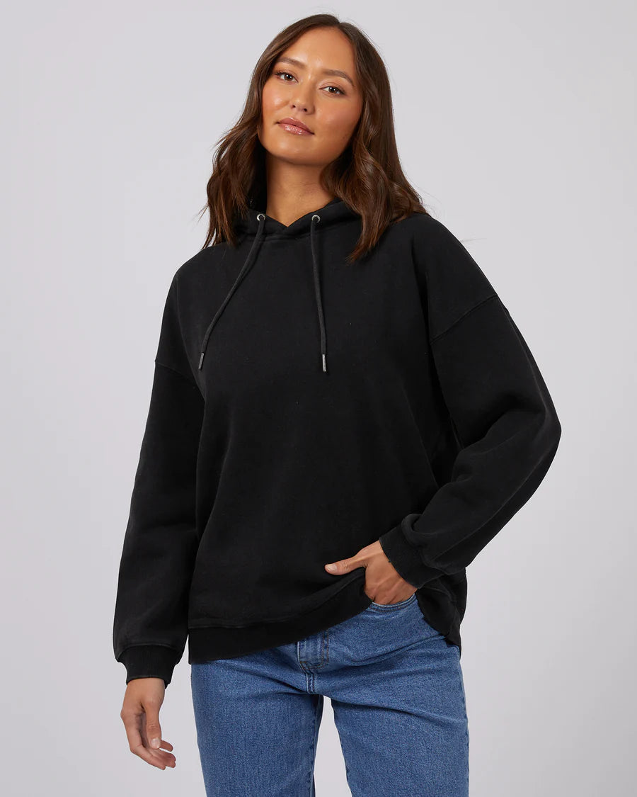 SILENT THEORY OVERSIZED HOODY WASHED BLACK 2.0