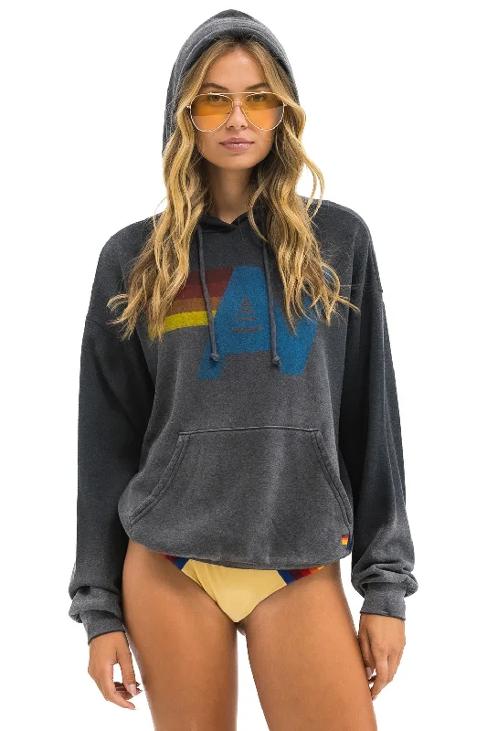 VINTAGE LOGO RELAXED PULLOVER HOODIE - FADED SMOKE