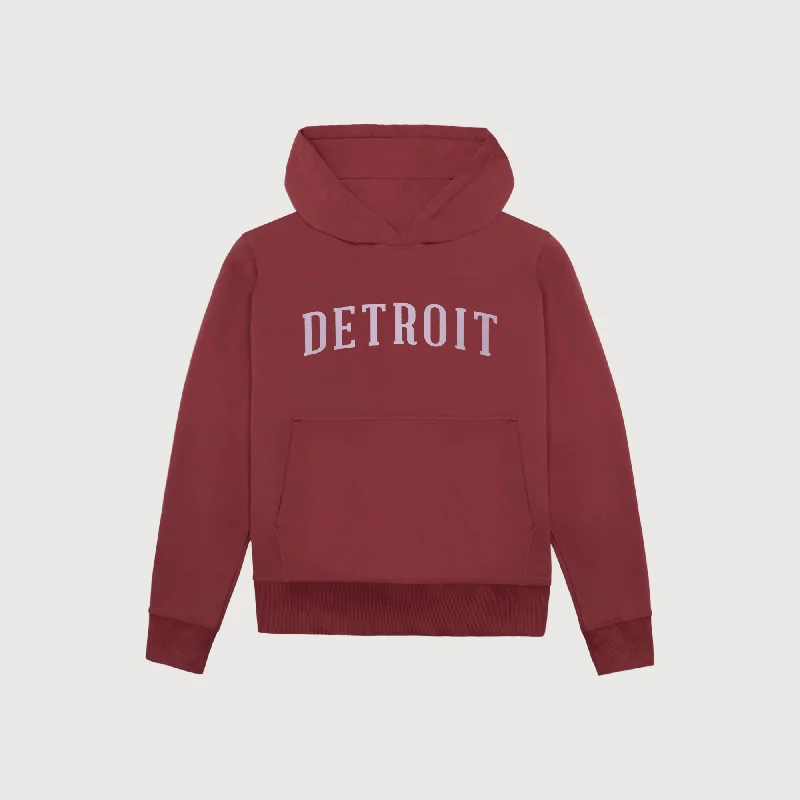 Women's Classic Detroit Hoodie - Brick