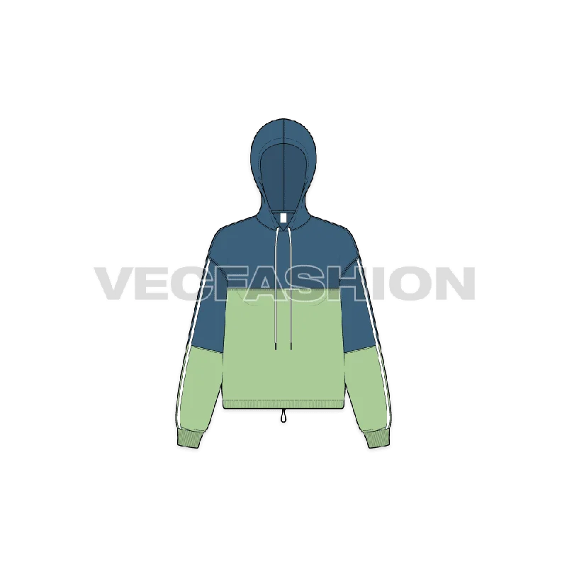 Women's Crop Vector Hoodie