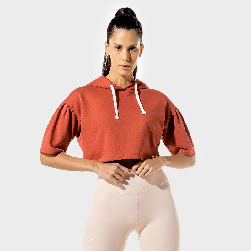 Women's Fitness - Crop Hoodie - Copper Coin