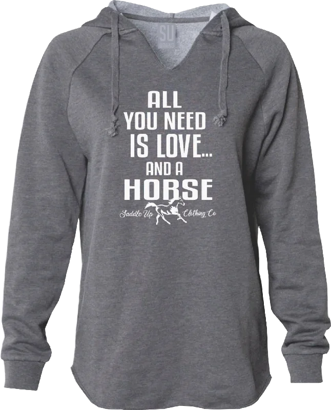 Love & Horses Cozy Lightweight Hoodie