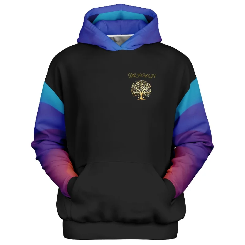 Yahuah-Tree of Life 01 Royal Designer Heavyweight Oversized Unisex Fleece Lined Pullover Hoodie