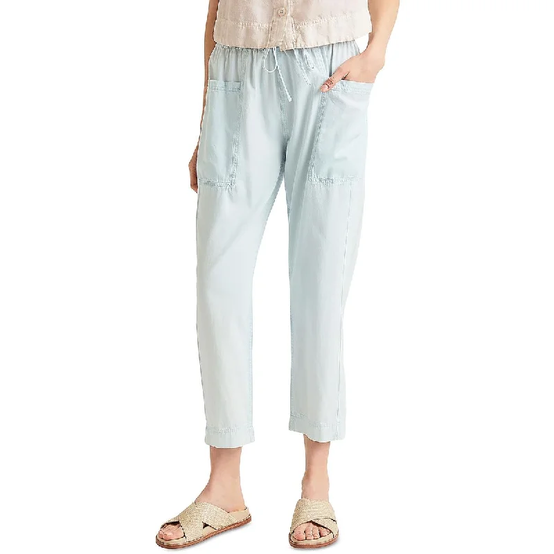 Gia Womens Chambray Mid-Rise Ankle Pants