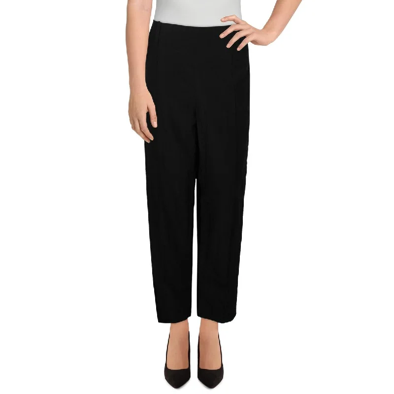 Womens Mid Rise Pintuck Ankle Pants