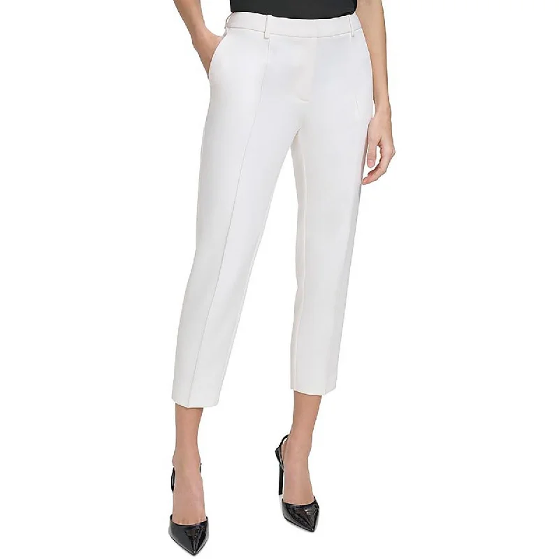 Petites Womens Cropped Low Rise Ankle Pants