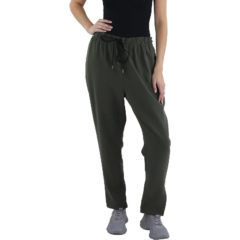 Womens Slit Pull On Ankle Pants