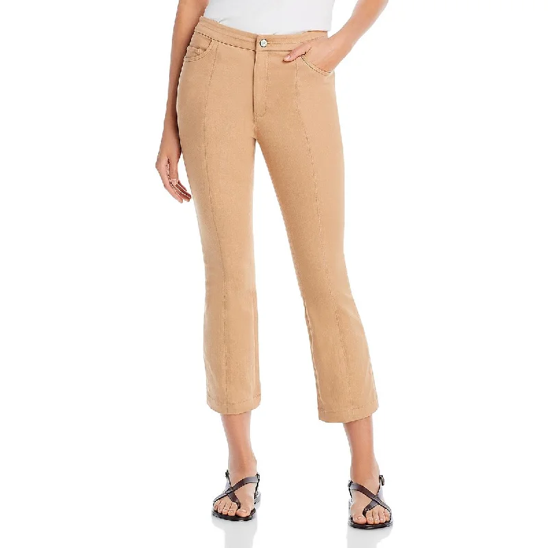 Dennis Womens Denim Seamed Ankle Pants