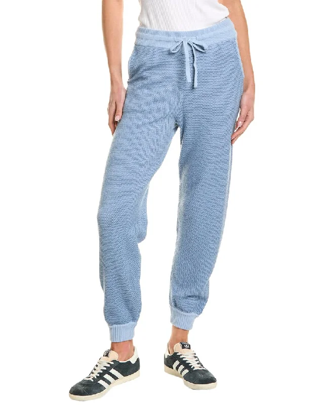 Monrow Soft Knit Textured Cuffed Jogger Pant