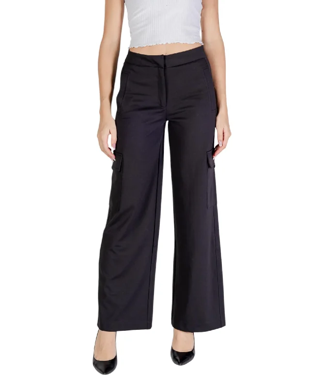 Ichi  Lara Wide Leg Pants Black