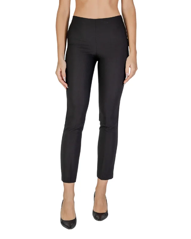 Sandro Ferrone  Women's Black Slim Fit Cropped Pants