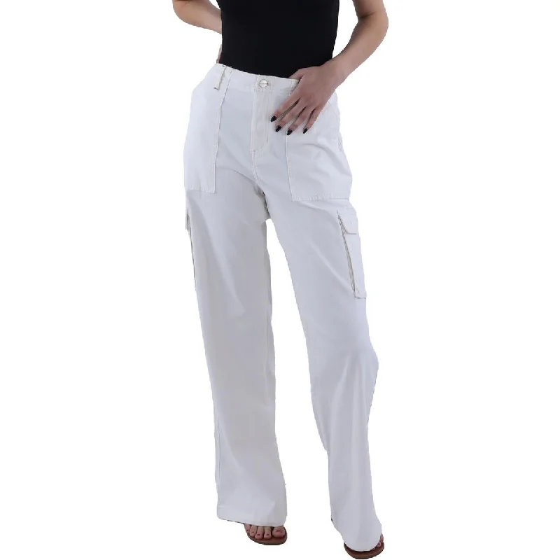 Womens High Rise Wide Leg Cargo Pants