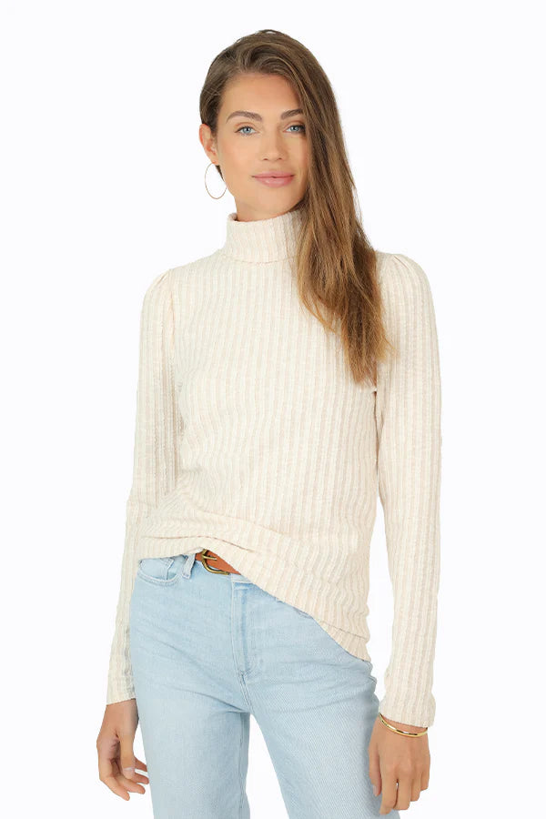 Dylan Sweater Knit Holden Turtleneck Natural Iron Safe Non-Iron Wrinkle Free