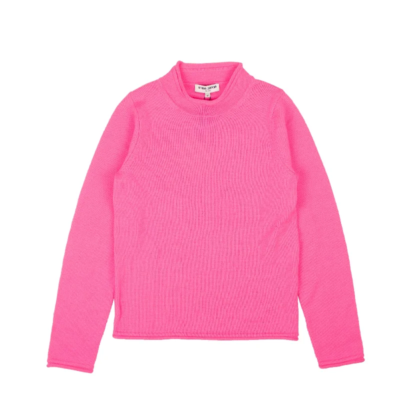Fluorescent Pink Fluo Knit Sweater Soft Cozy Warm