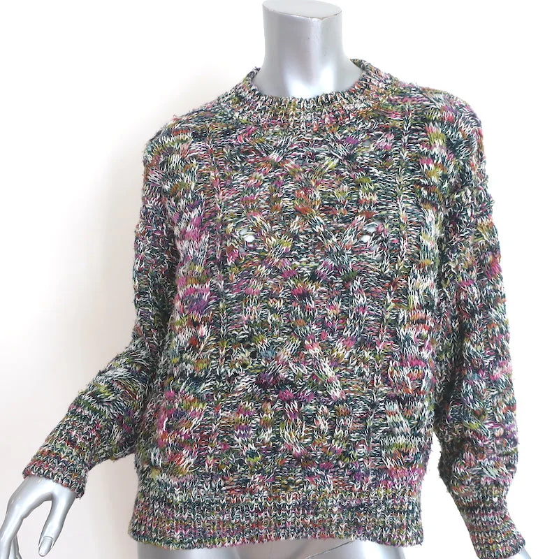 Isabel Marant Etoile Lenz Cable Knit Sweater Multicolor Cotton-Blend Size 34 Soft Cozy Warm Isabel Marant Etoile Lenz Cable Knit Sweater Multicolor Cotton-Blend Size 34 Soft Cozy Warm