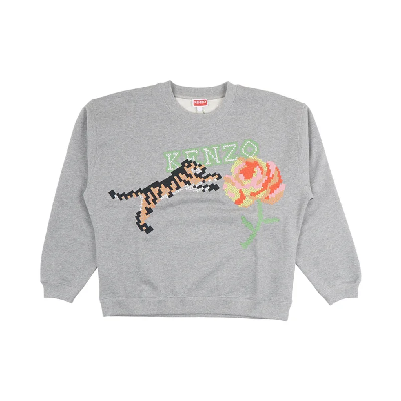 Kenzo Sweaters Denim Fabric Leather Fabric Suede Fabric