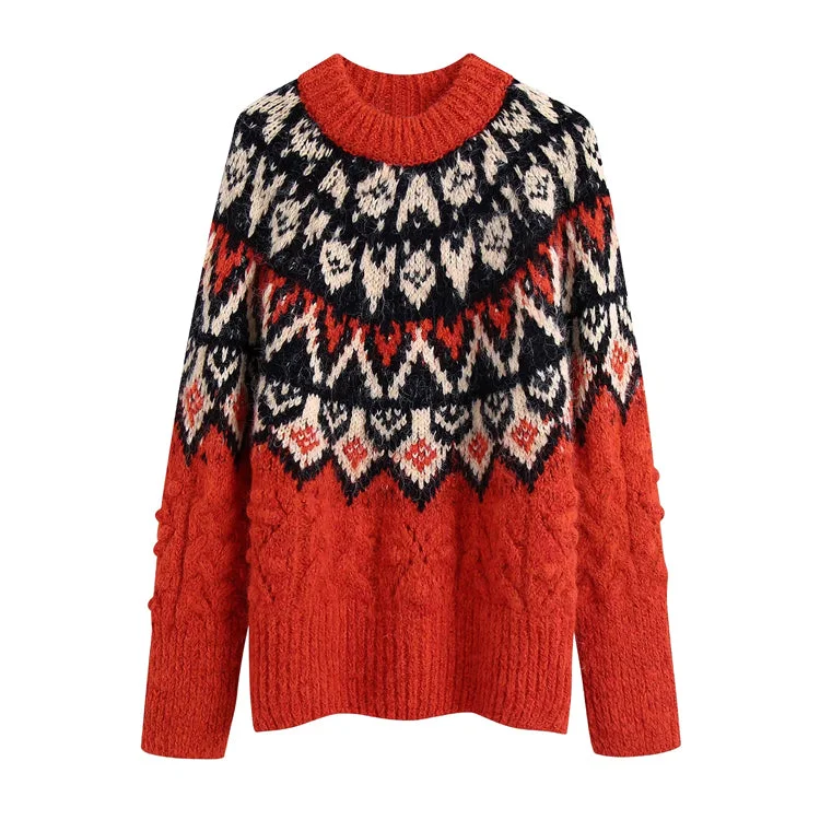 Lazy wind Pullover jacquard wool ball sweater sweater 7475 Slim Fit Regular Fit Oversized Lazy wind Pullover jacquard wool ball sweater sweater 7475 Slim Fit Regular Fit Oversized