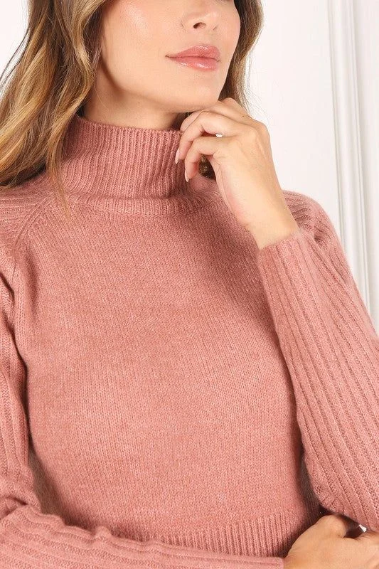 Lilou Crop mock neck sweater Fleece Sweater Nylon Polyester