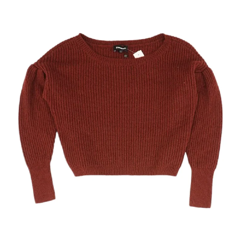 Maroon Solid Crewneck Sweater Jersey Fabric Tulle Fabric Batik Fabric