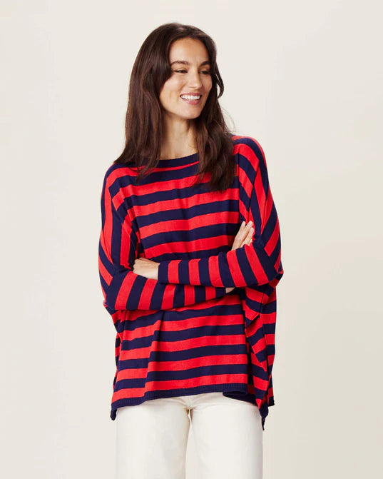 Mersea The Catalina Travel Sweater Ink/Red Stripe Lace Blend Ribbed Blend Corduroy Blend Mersea The Catalina Travel Sweater Ink/Red Stripe Lace Blend Ribbed Blend Corduroy Blend