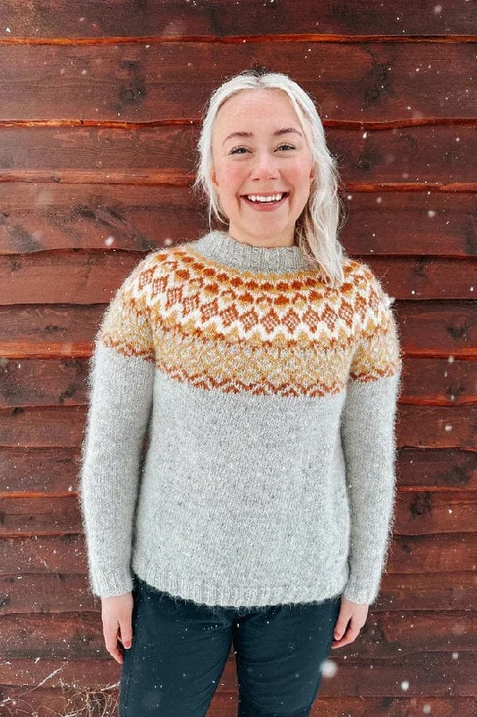 Mikkeli Easter Lettlopi Wool Sweater - Knitting kit Tailored Straight A-Line