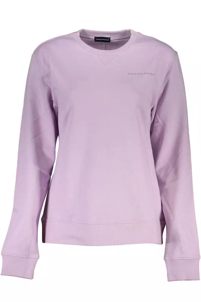 North Sails Purple Cotton Women Sweater Seamless Knitted Crochet