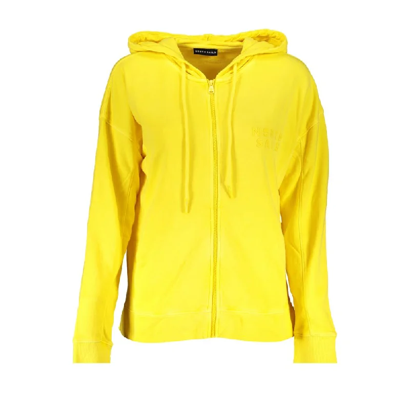 North Sails Yellow Cotton Sweater Toggled Drawstring Belted