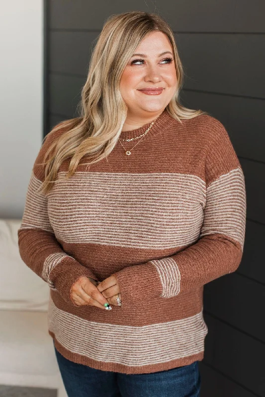 Right Back To You Knit Sweater- Copper Soft Cozy Warm