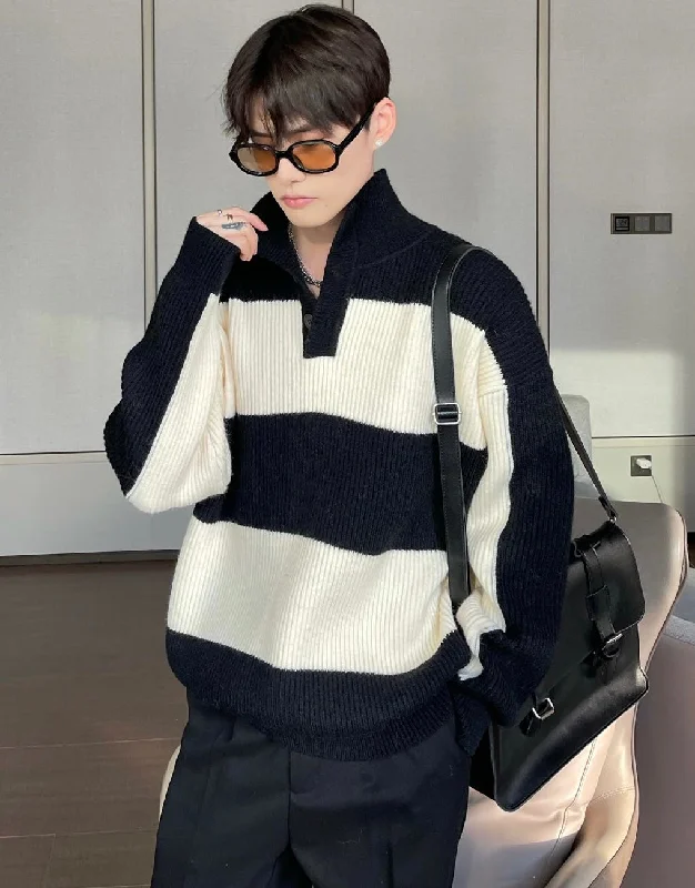 Sheldon Stripe Ribbed Button Up Long Sleeve Turtleneck Sweater Iron Safe Non-Iron Wrinkle Free Sheldon Stripe Ribbed Button Up Long Sleeve Turtleneck Sweater Iron Safe Non-Iron Wrinkle Free