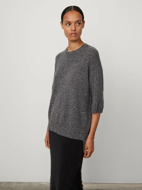The Camille Sweater Real Fur Shearling Chenille