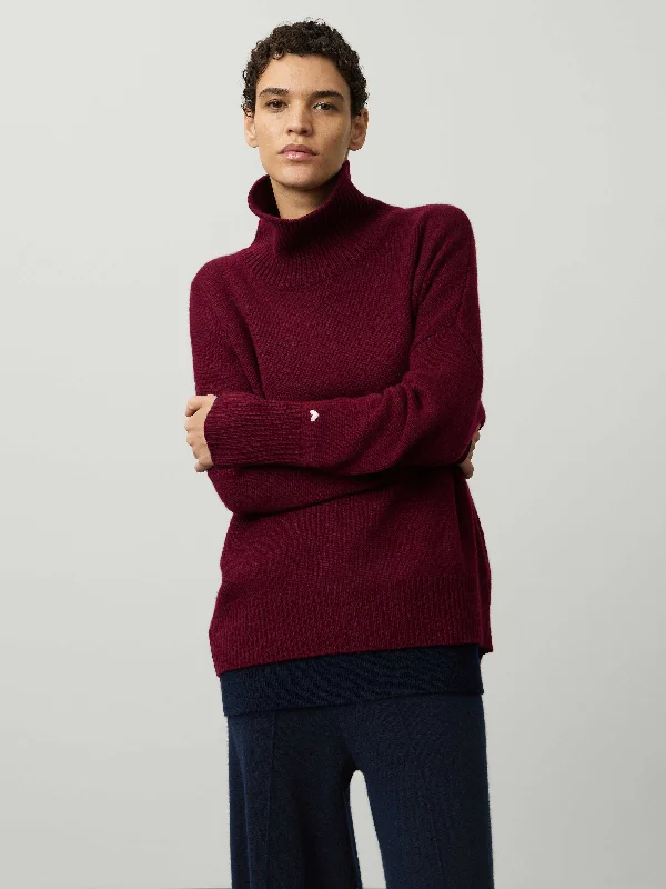 The Heidi Sweater Notch Collar Peter Pan Collar Cowl Neck